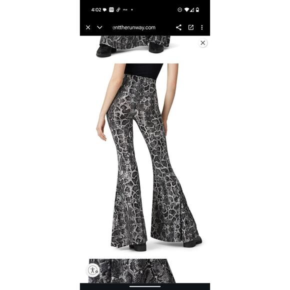 Show Me Your Mumu Barney's Bells Pants Sz Small Snakeskin Pull On Bell Bottoms - Picture 5 of 8